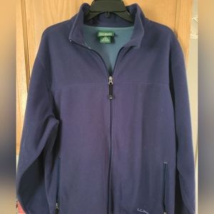 Vintage LL bean full zip jacket. Blue. Large. Polartec.